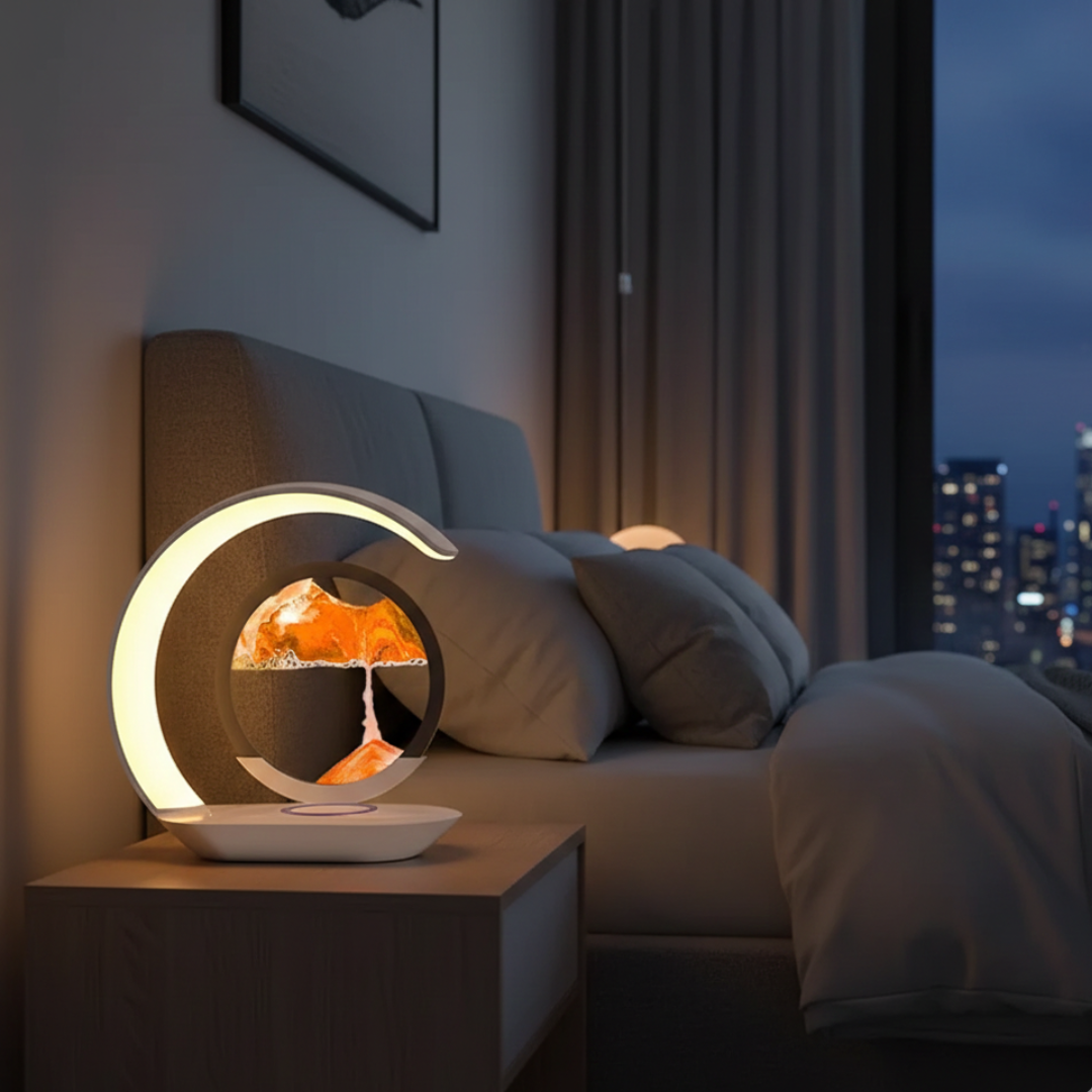 Hourglass LED Table Lamp with Wireless Charging
