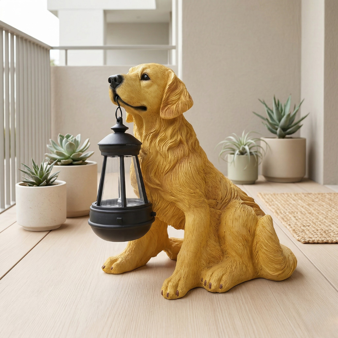 Solar Puppy Garden Ornament