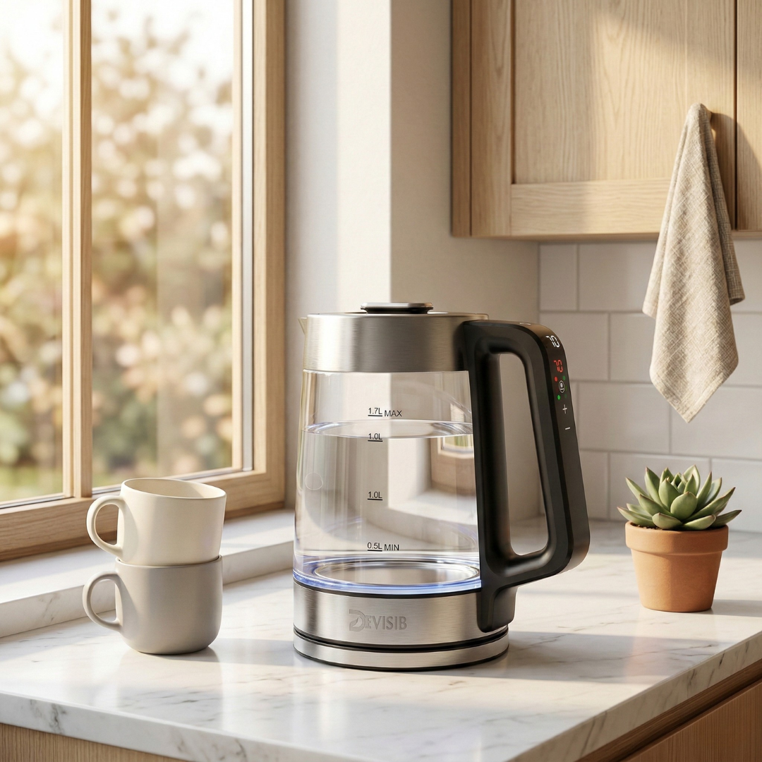 Smart Glass Electric Kettle with Display