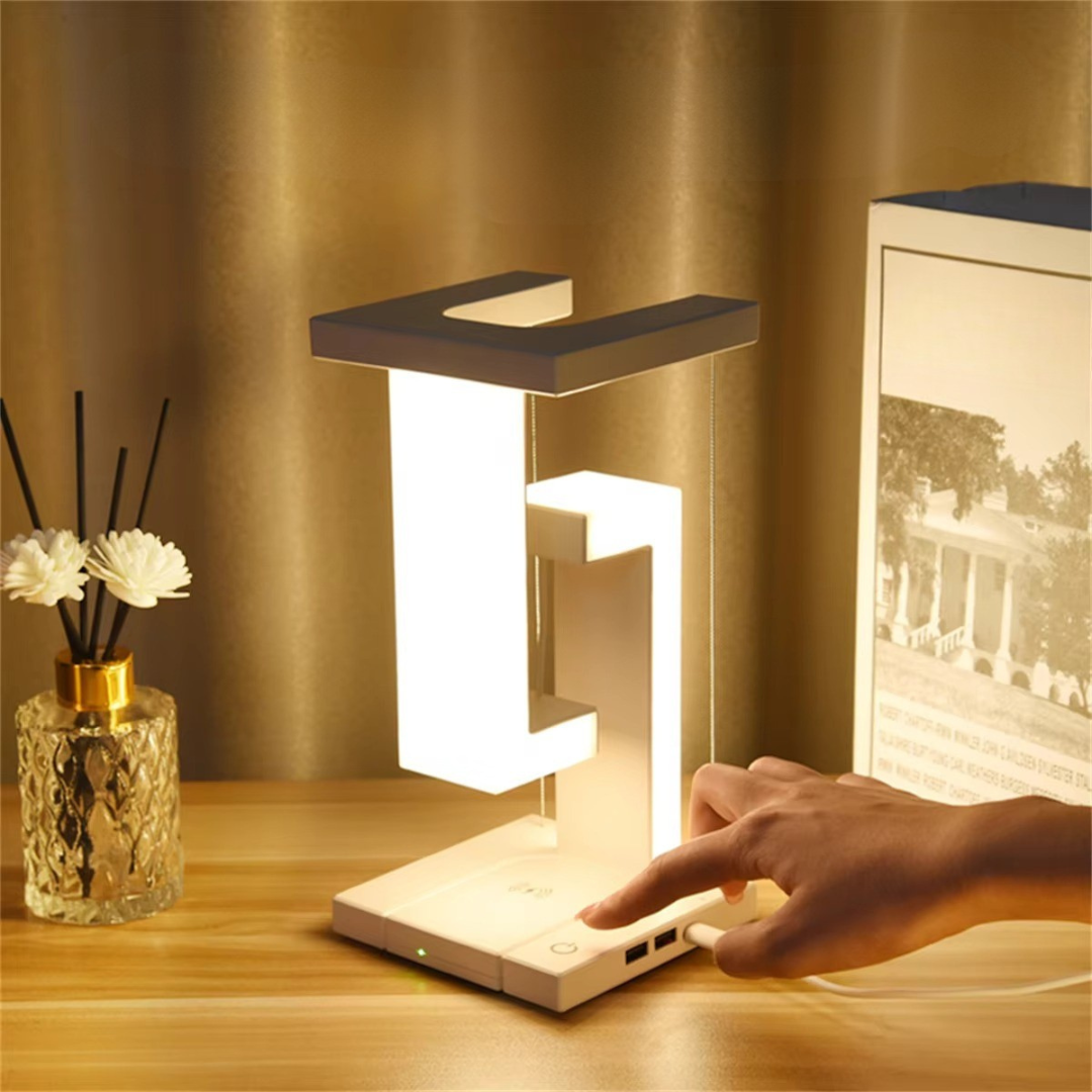 Floating Desk Lamp with Wireless Charging