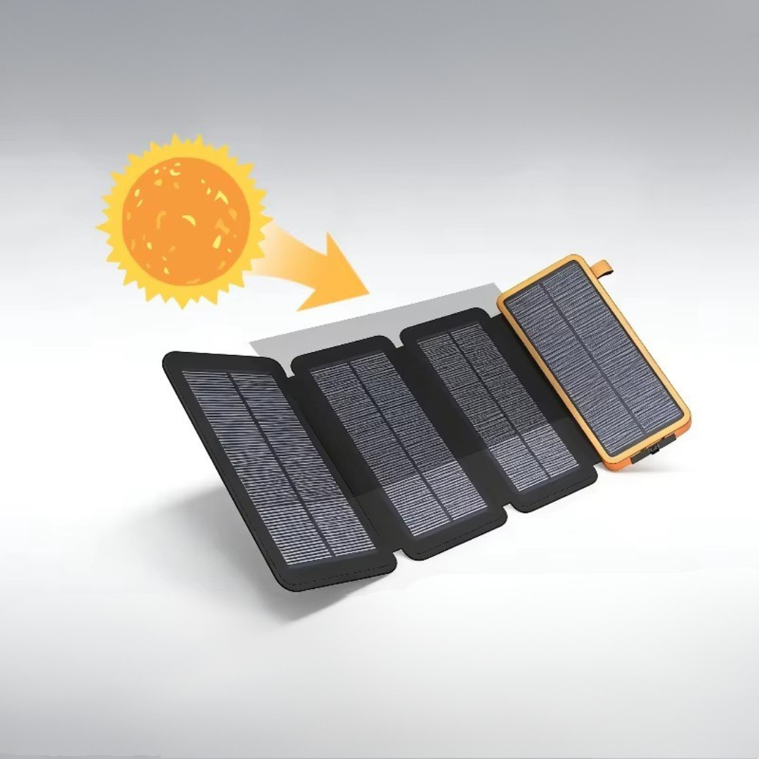 Solar Power Bank with Flashlight