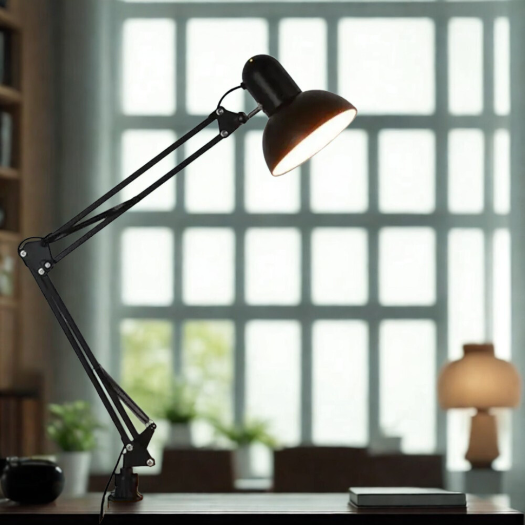 Adjustable Desk Lamp with Swing Arm – Modern Table Lamp for Office, Study & Bedroom