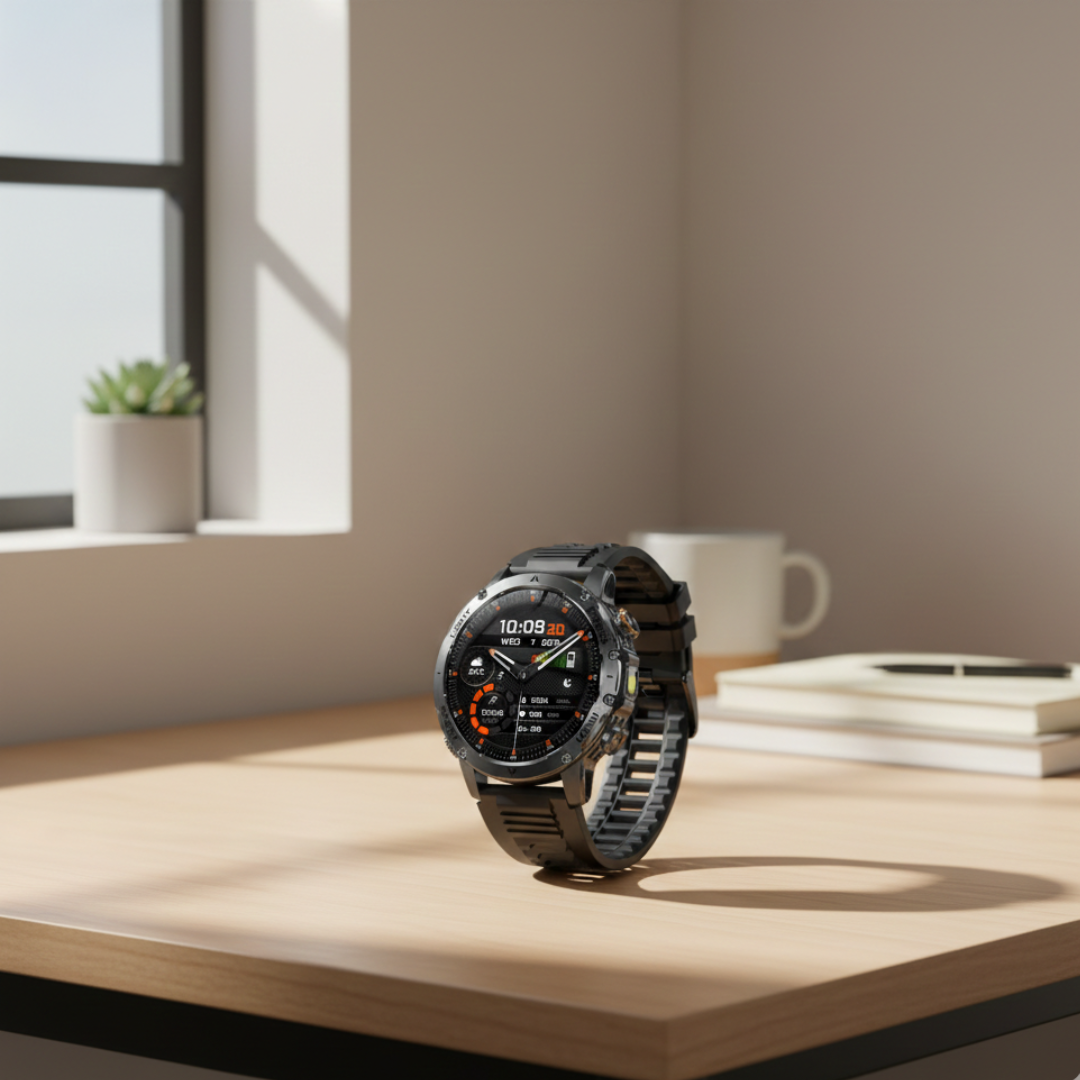 Rugged Outdoor Smartwatch – Waterproof Tactical Watch with Long Battery Life