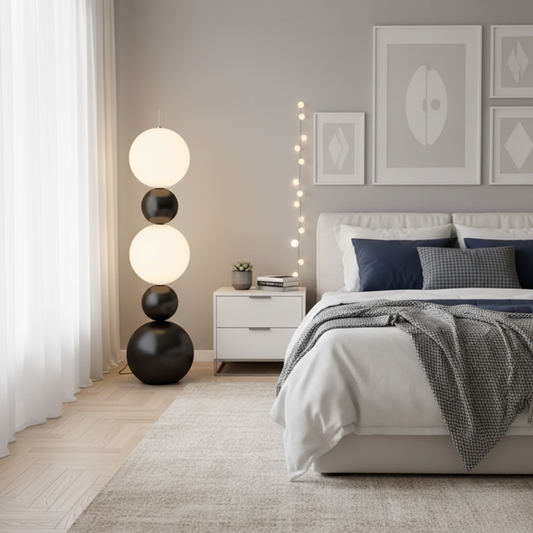 Glass Globe Floor Lamp