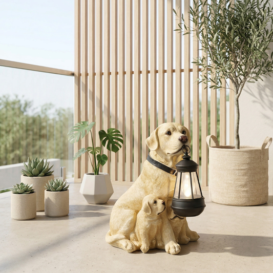 Solar Puppy Garden Ornament