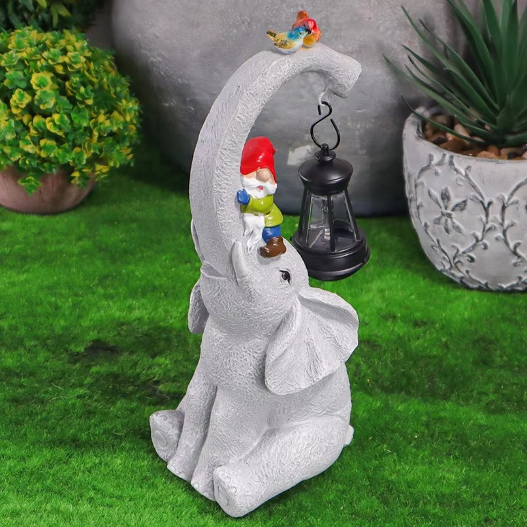 Solar Elephant Garden Lantern