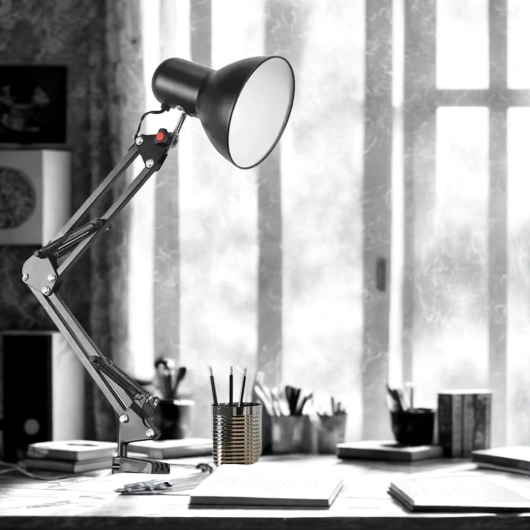 Adjustable Desk Lamp with Swing Arm – Modern Table Lamp for Office, Study & Bedroom