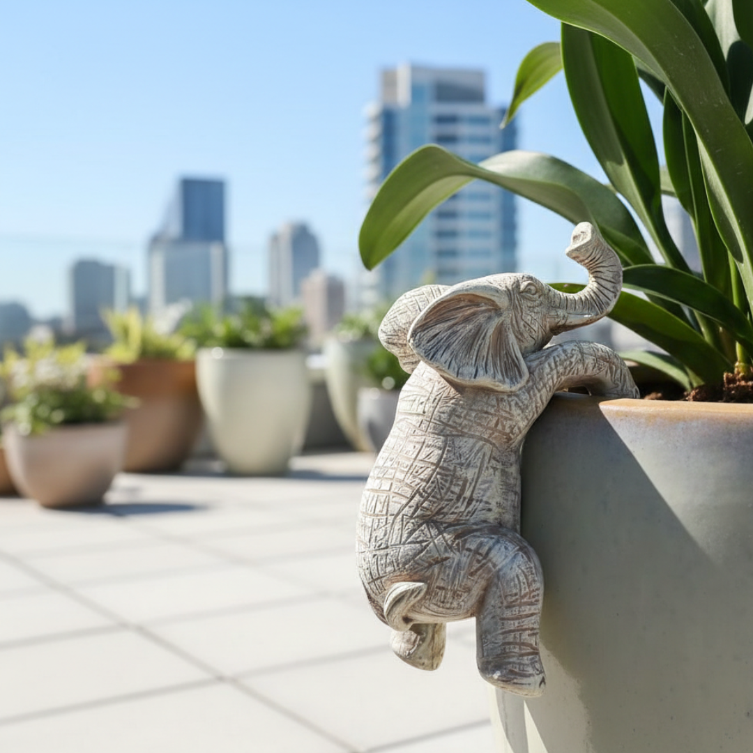 Elephant Climbing Wall Sculpture
