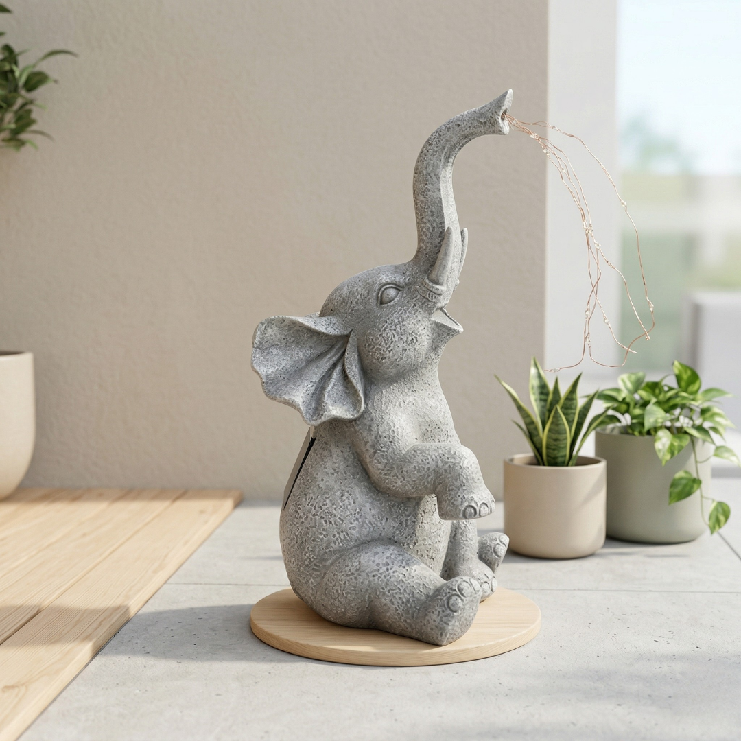Solar Elephant Garden Ornament