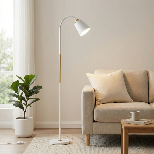 LED Floor Lamp with Adjustable Head