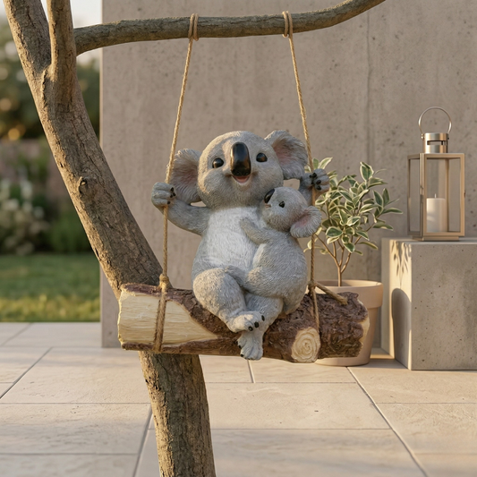 Koala Garden Swing Figurine
