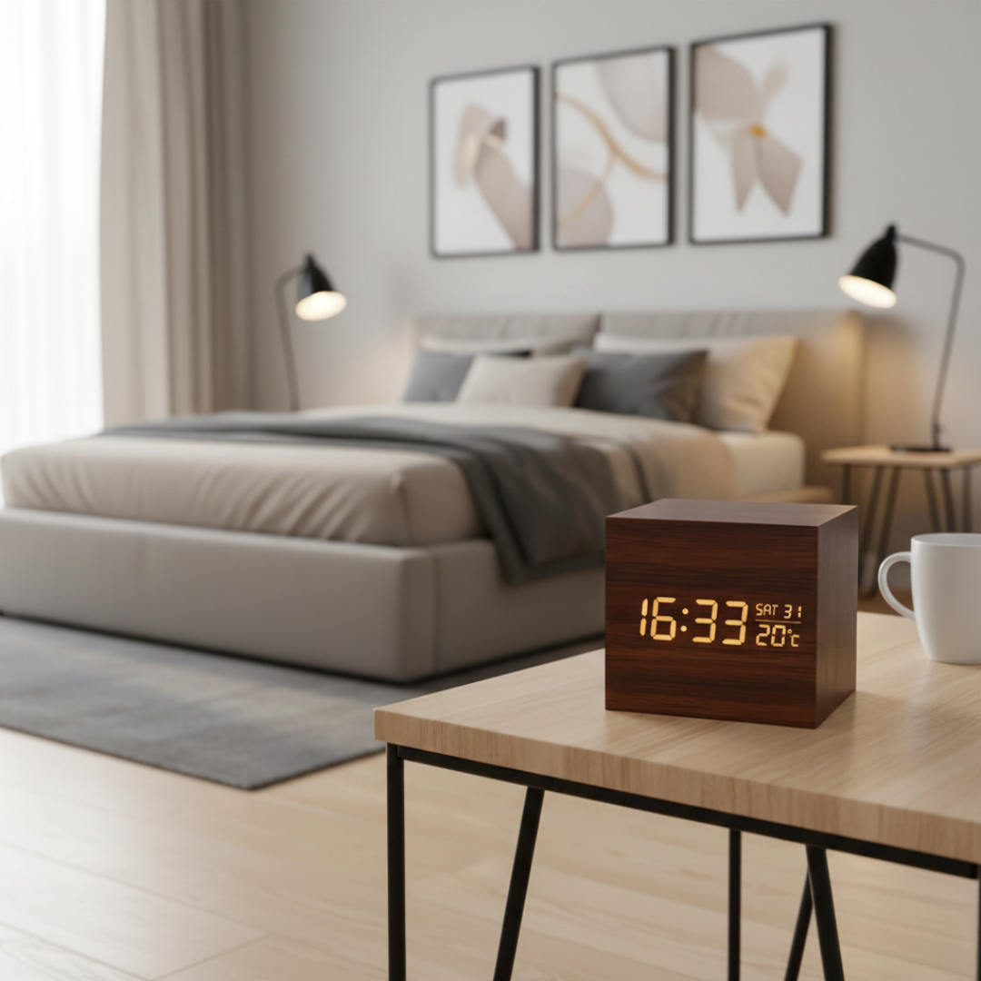 Cube LED Alarm Clock