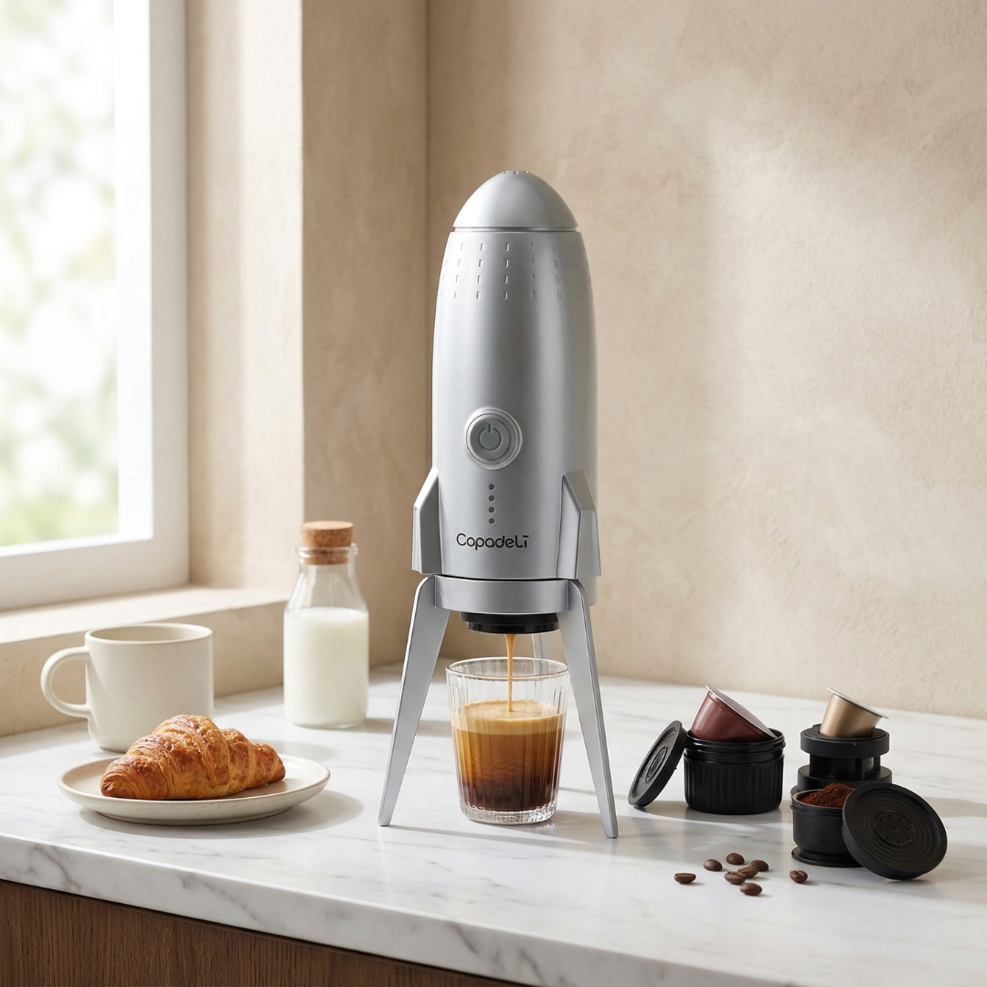 Portable Espresso Machine with Self-Heating