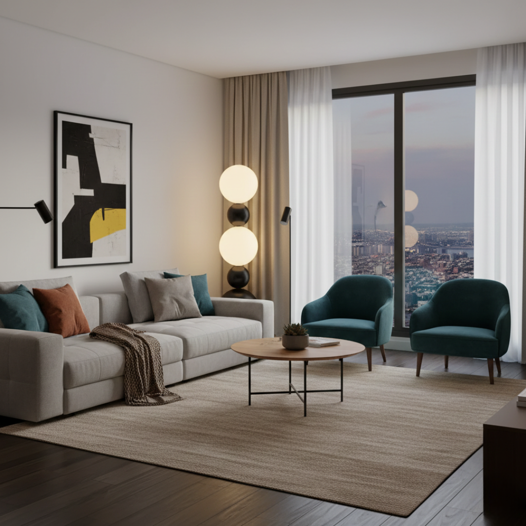 Glass Globe Floor Lamp
