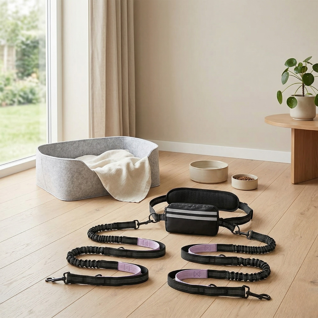 Hands-Free Dog Leash with Pouch