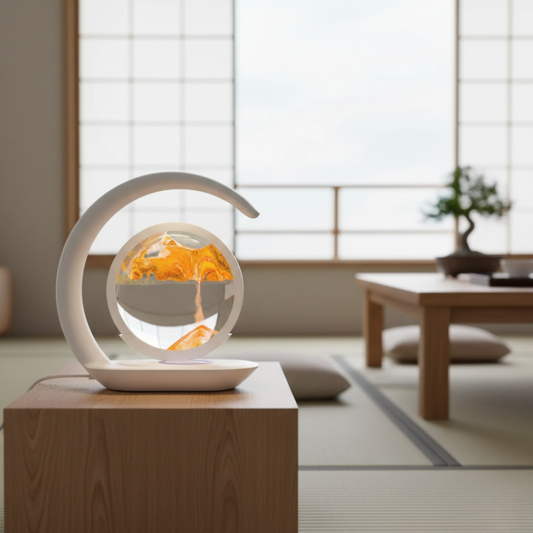 Hourglass LED Table Lamp with Wireless Charging