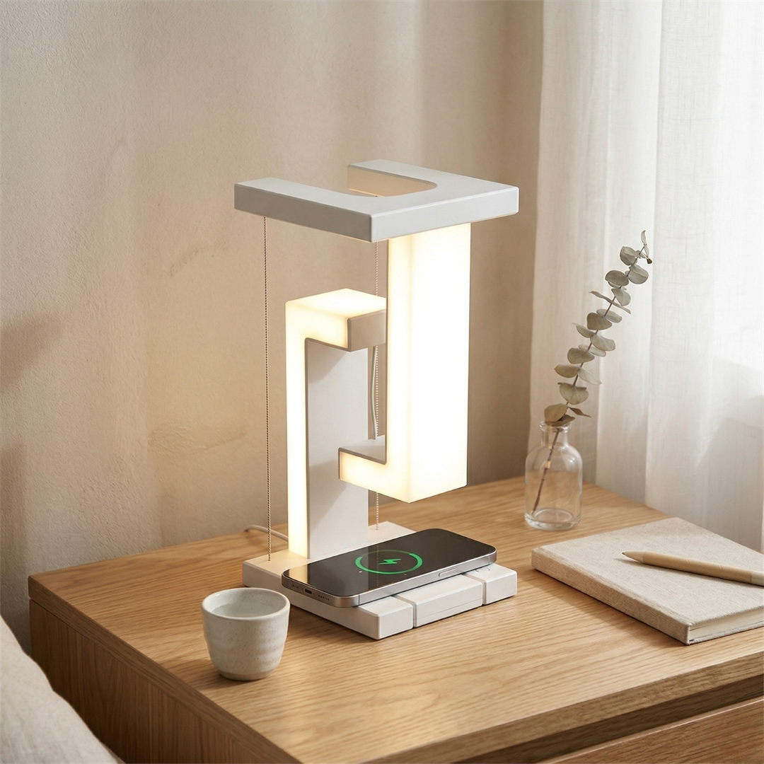 Floating Desk Lamp with Wireless Charging