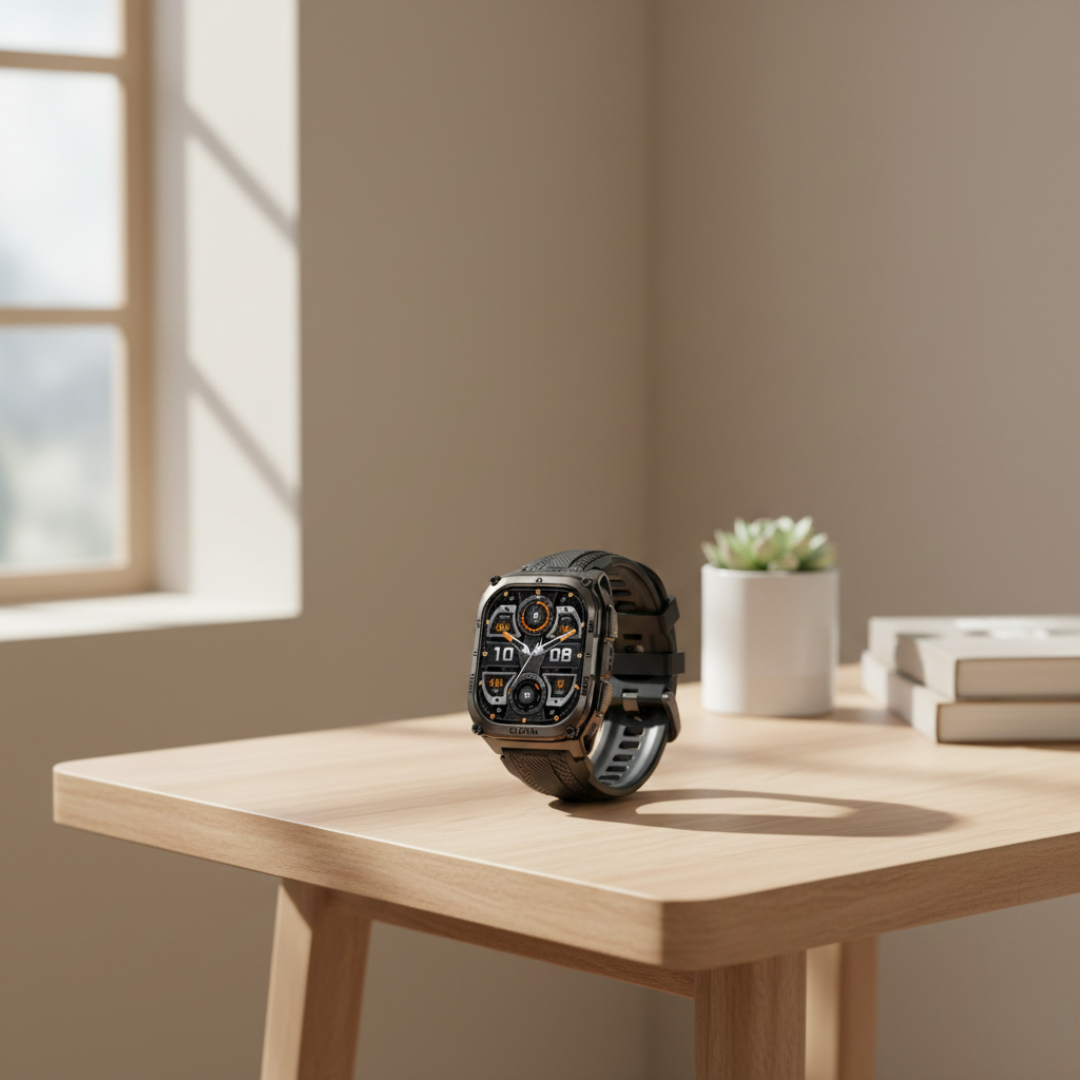 Military GPS Smartwatch – Rugged Outdoor Watch with AMOLED Display