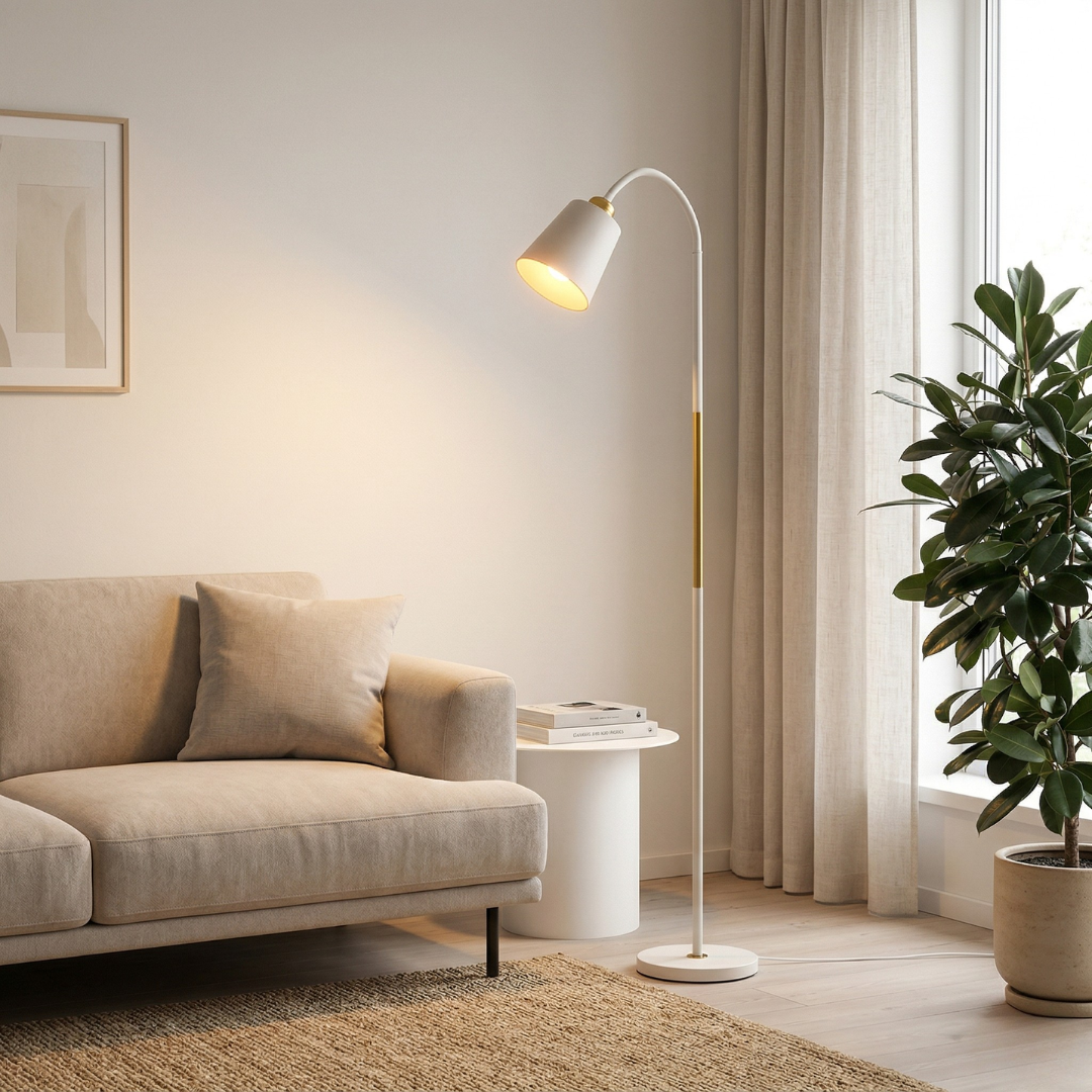 LED Floor Lamp with Adjustable Head