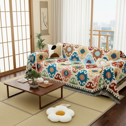 Boho Woven Couch Cover