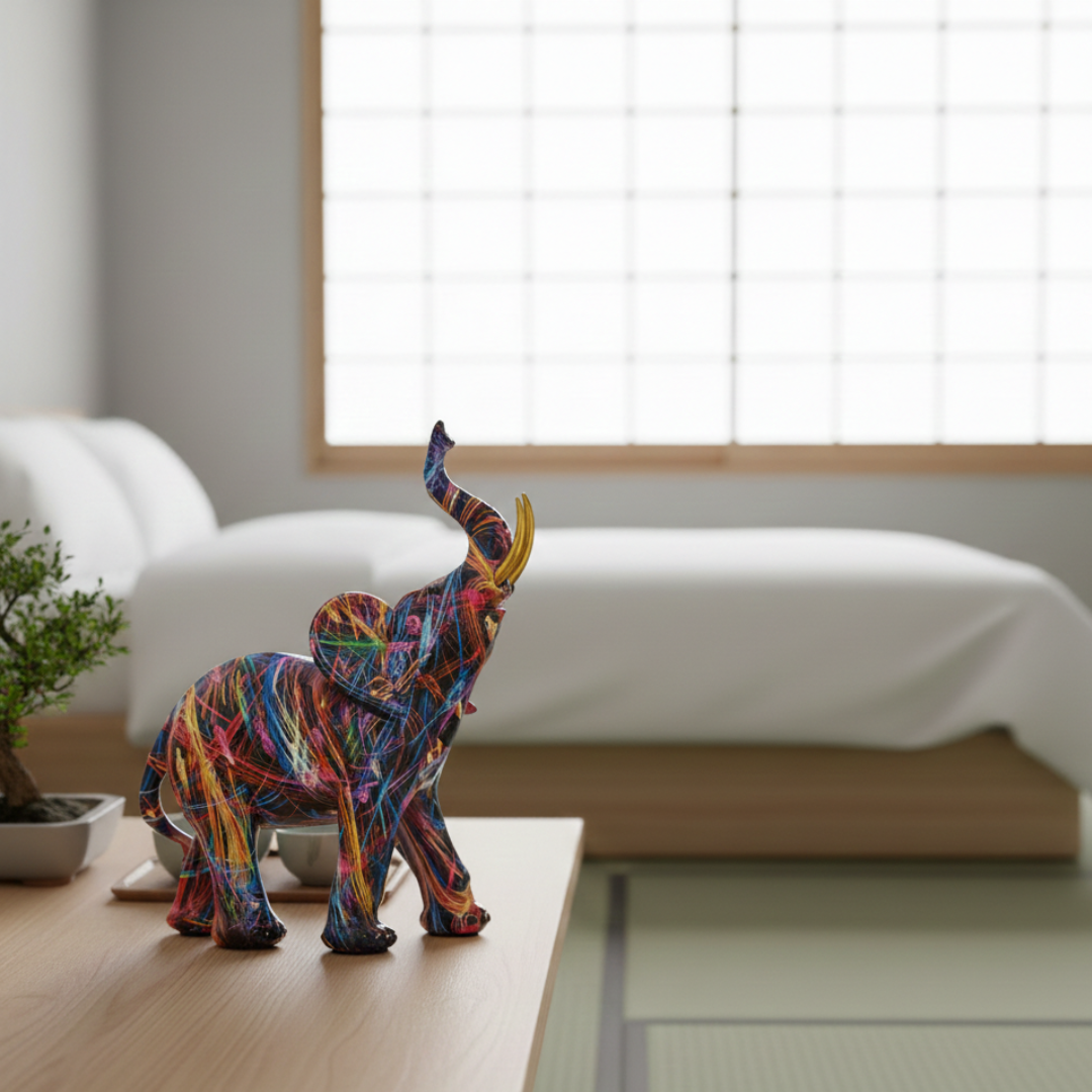 Colorful Elephant Art Sculpture