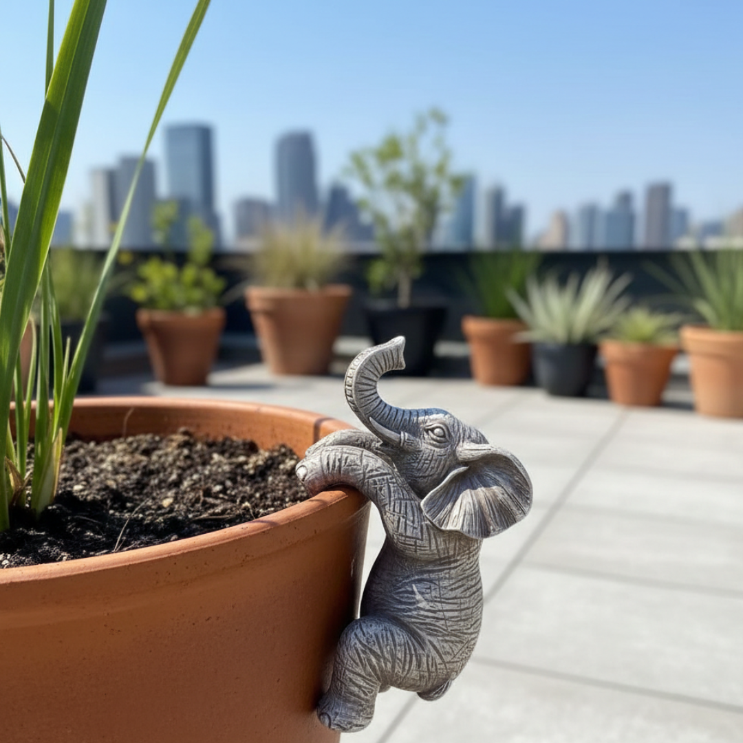 Elephant Climbing Wall Sculpture