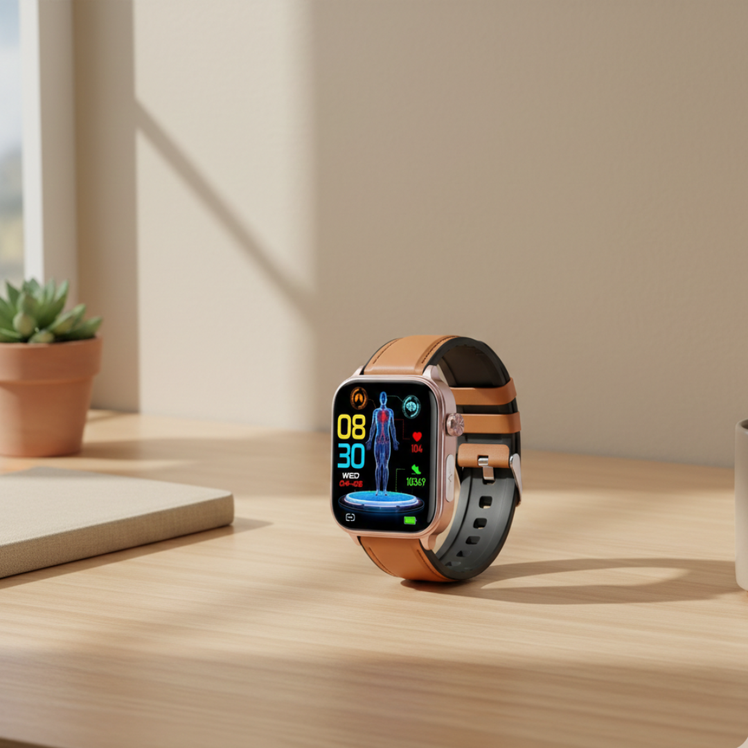 Smartwatch with AMOLED Display and Bluetooth Calling – Waterproof Everyday Smart Watch