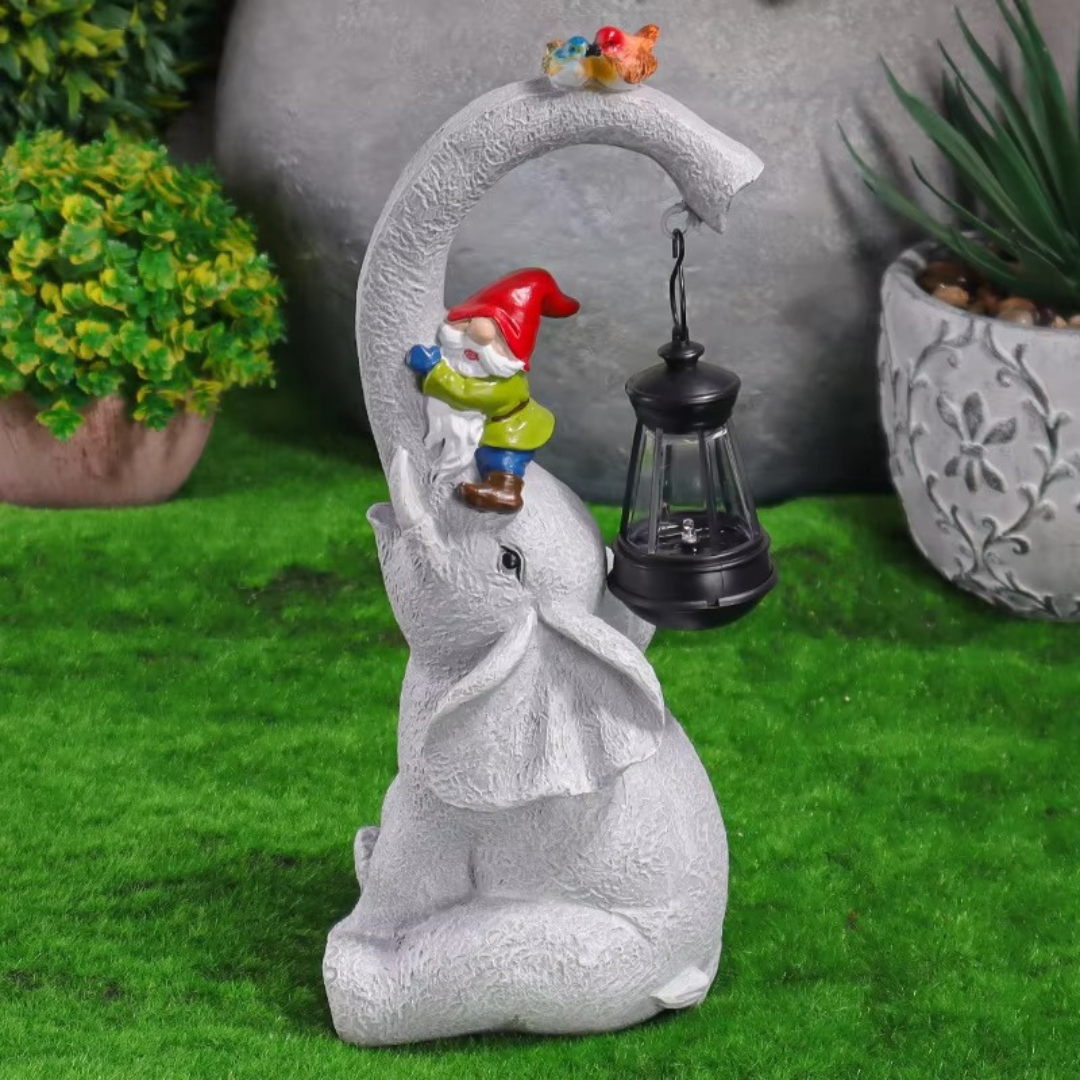 Solar Elephant Garden Lantern