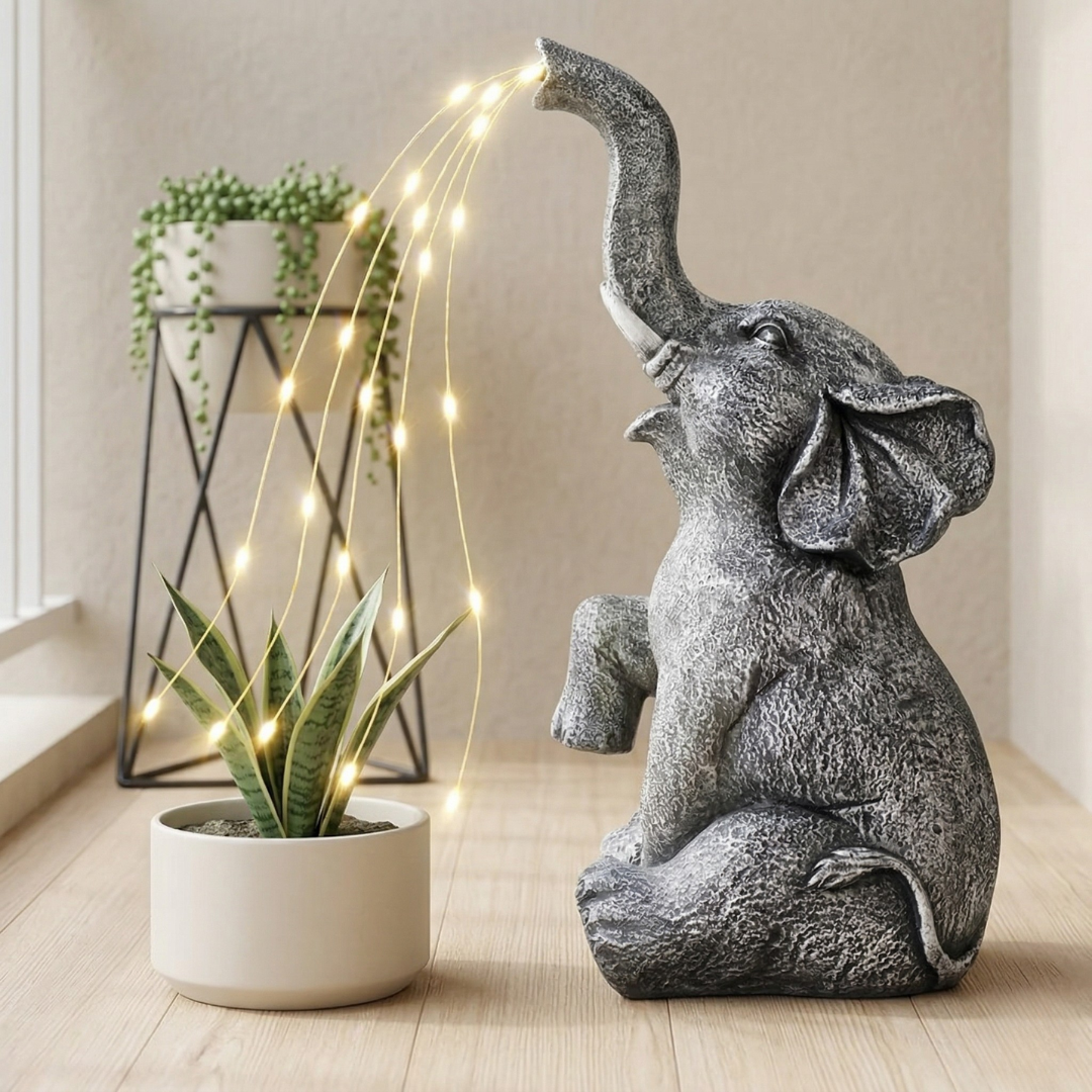 Solar Elephant Garden Ornament
