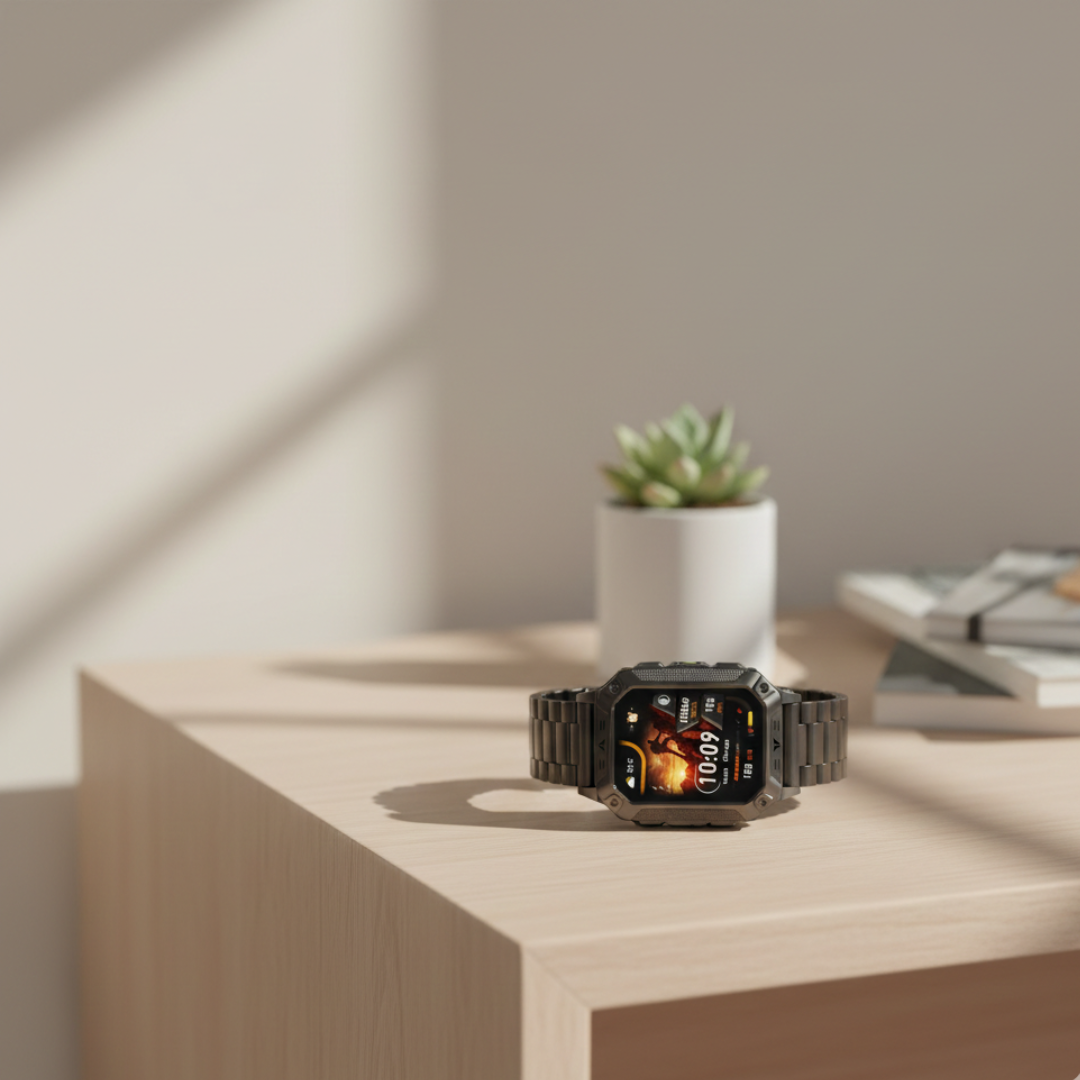 Outdoor Fitness Smartwatch with AMOLED Display – Waterproof Activity Tracker