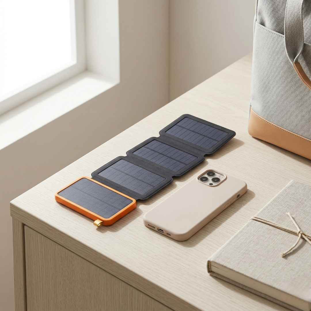 Solar Power Bank with Flashlight