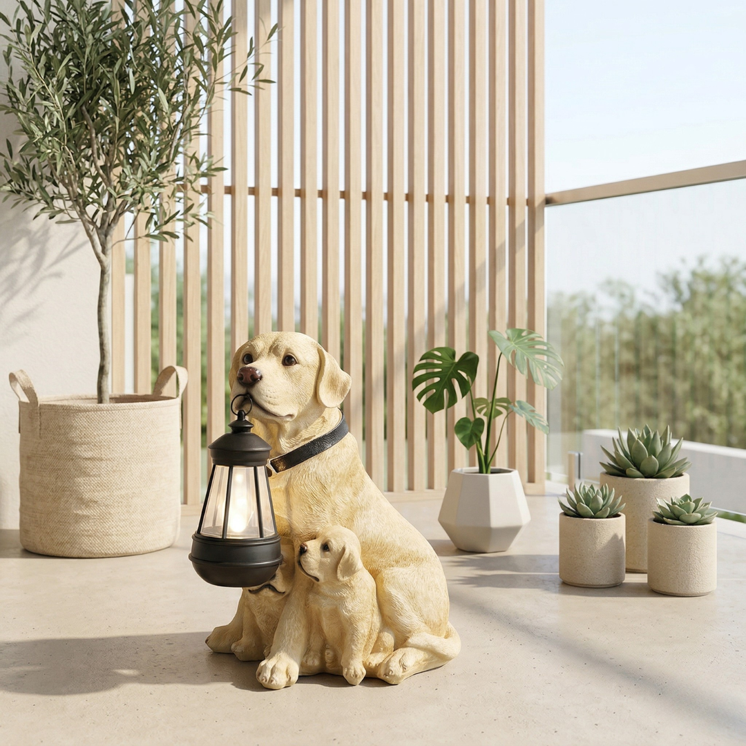 Solar Puppy Garden Ornament