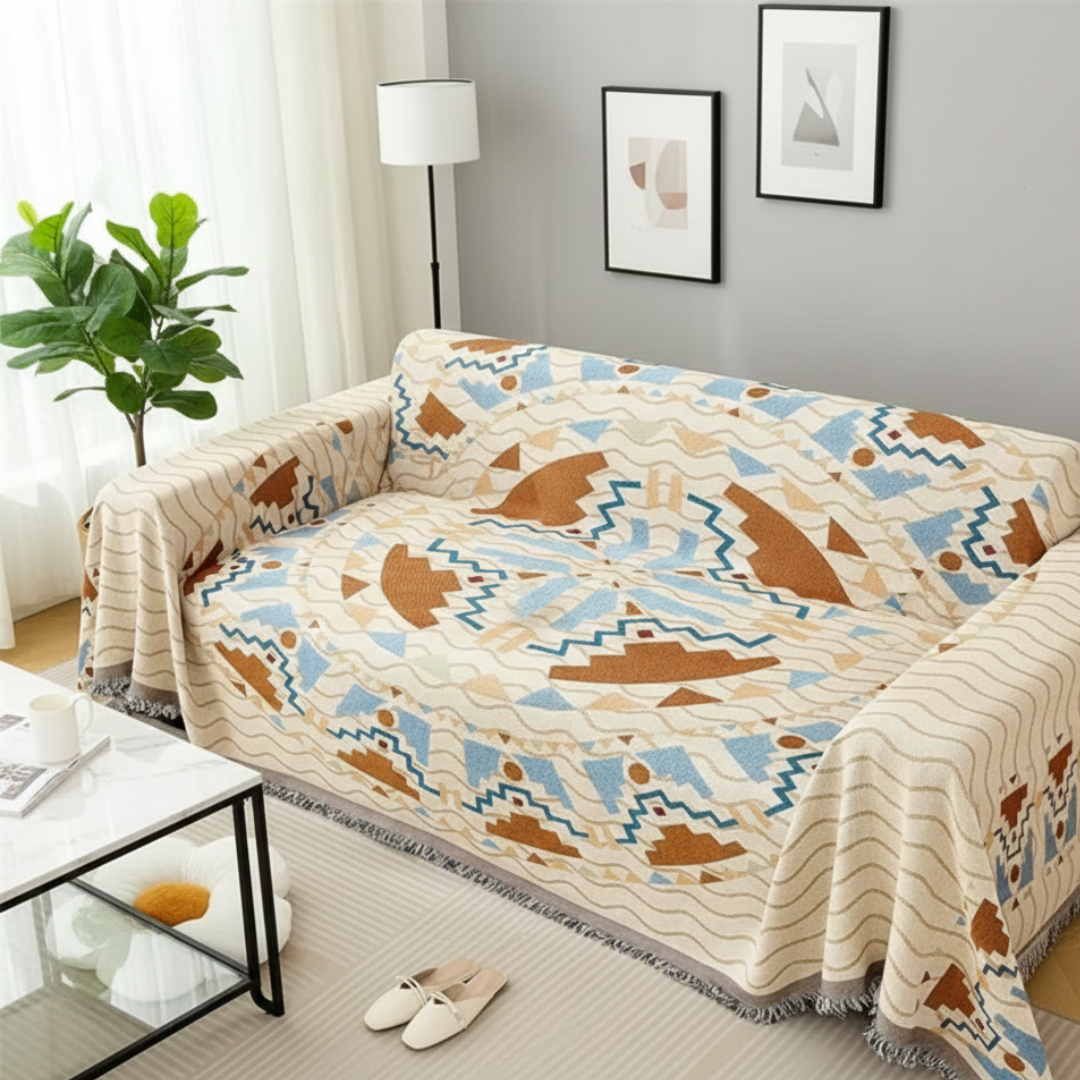 Boho Woven Couch Cover