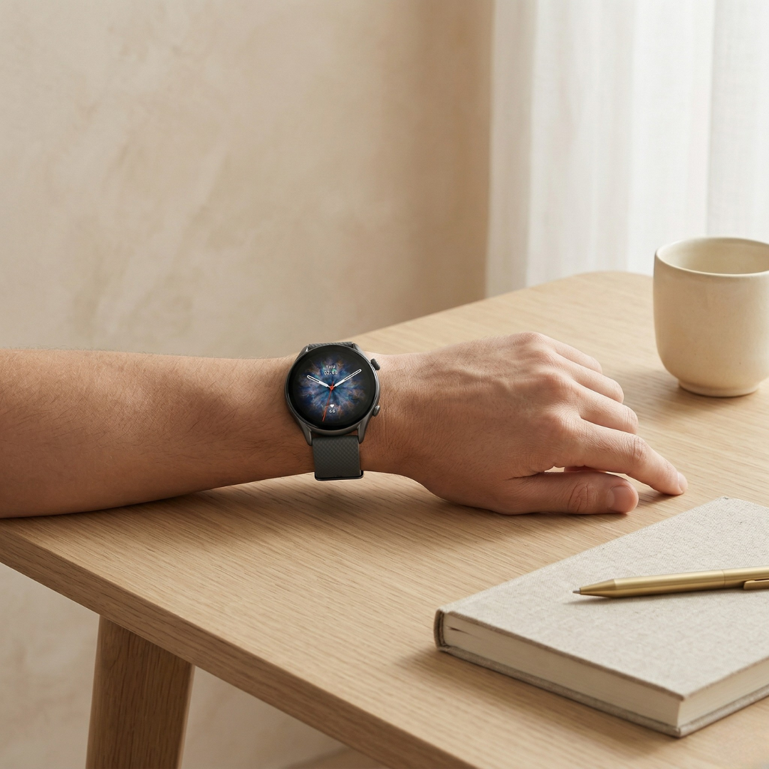 Fitness Smartwatch with AMOLED Display – Activity Tracker & Bluetooth Watch