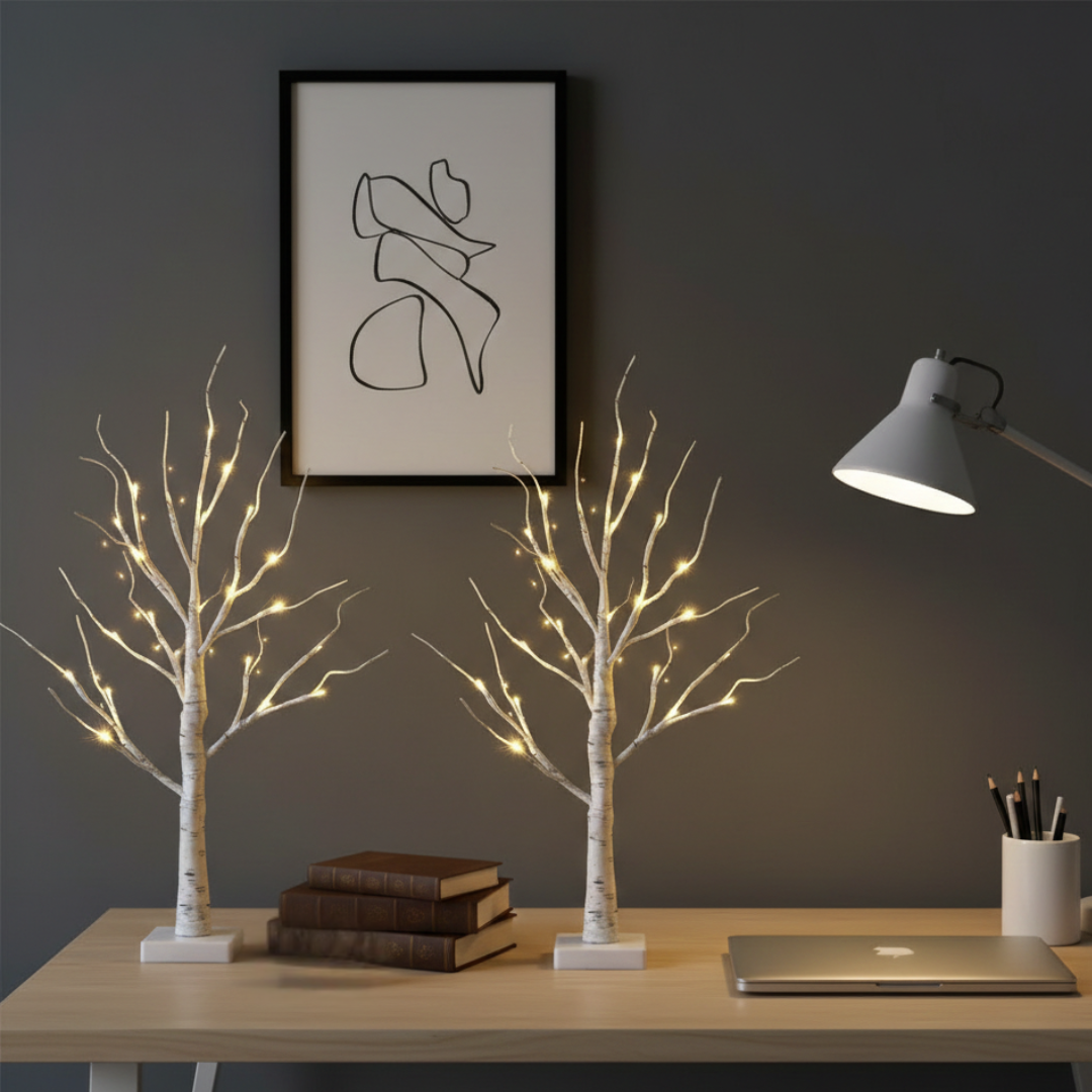 LED Birch Tree Light Decor