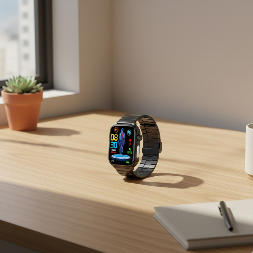 Smartwatch with AMOLED Display and Bluetooth Calling – Waterproof Everyday Smart Watch