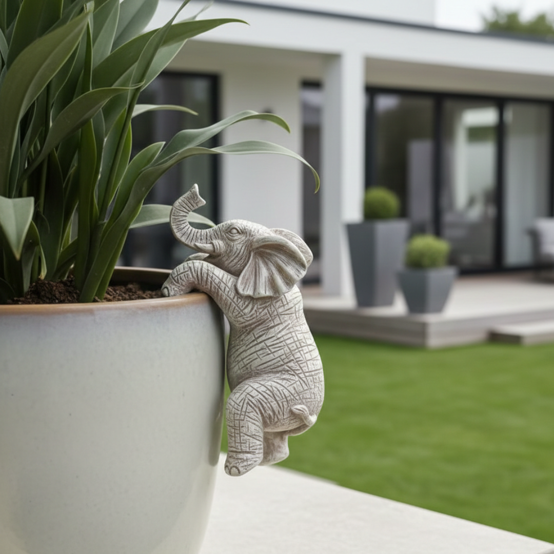 Elephant Climbing Wall Sculpture