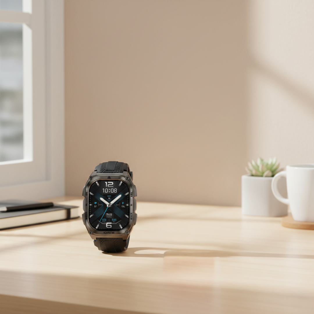 Military GPS Smartwatch – Rugged Outdoor Watch with AMOLED Display