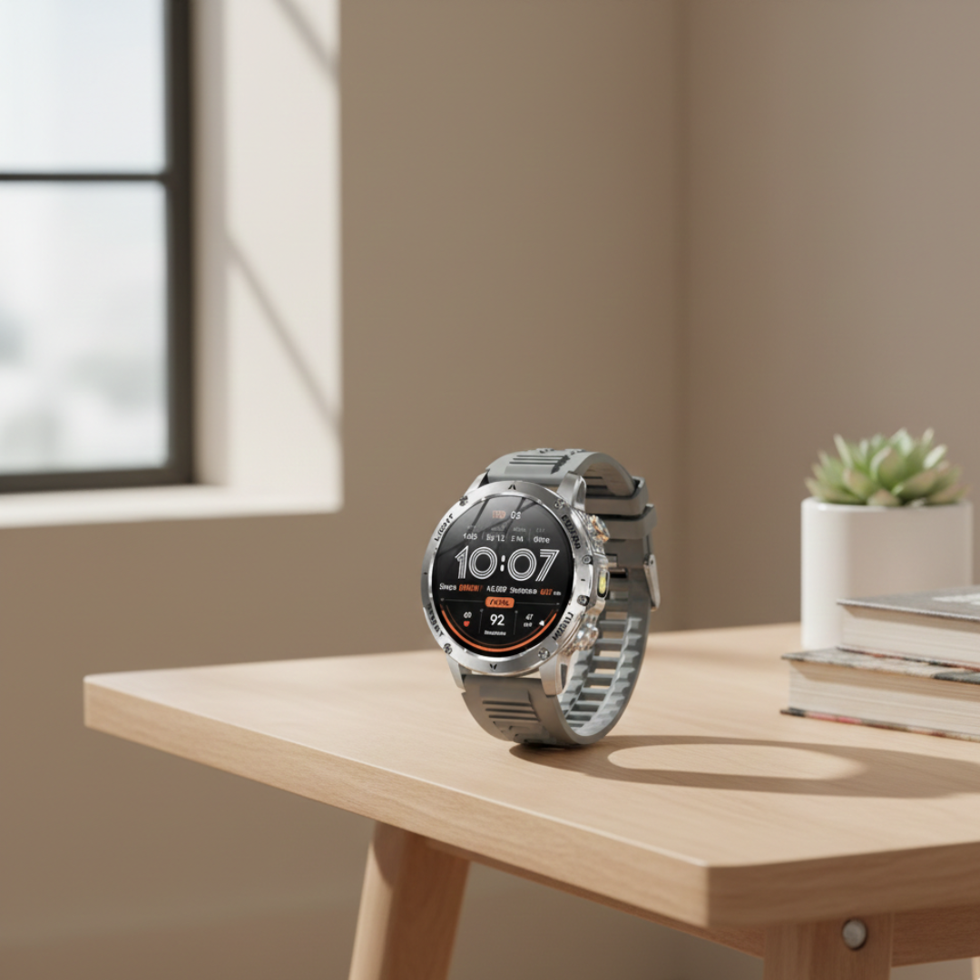Rugged Outdoor Smartwatch – Waterproof Tactical Watch with Long Battery Life