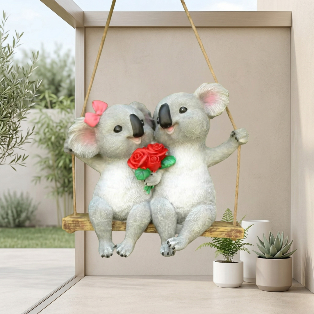 Koala Garden Swing Figurine