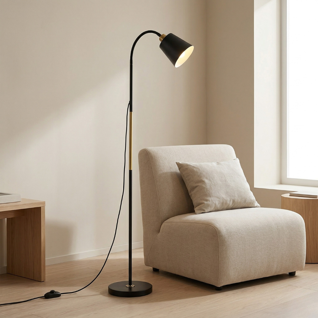 LED Floor Lamp with Adjustable Head