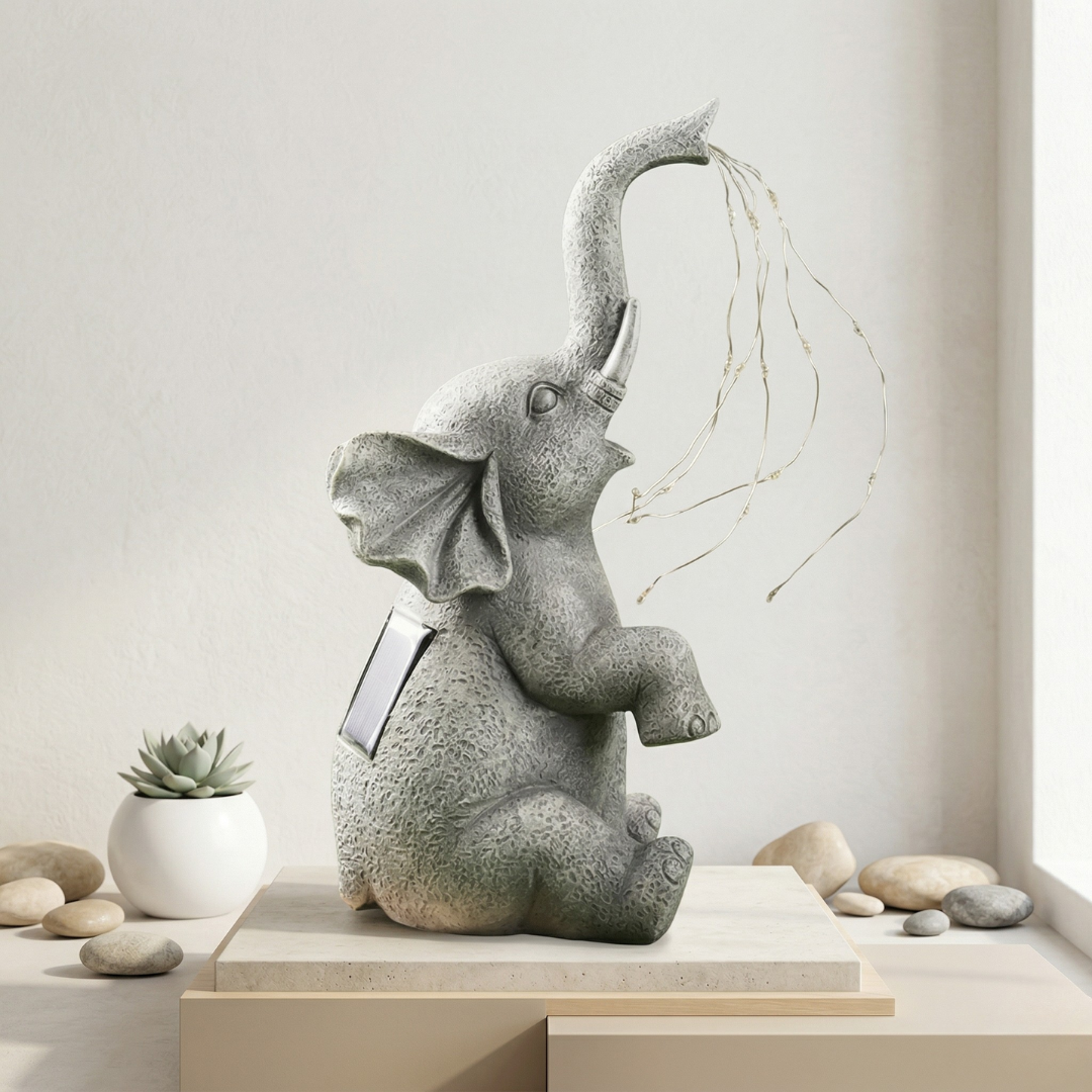 Solar Elephant Garden Ornament