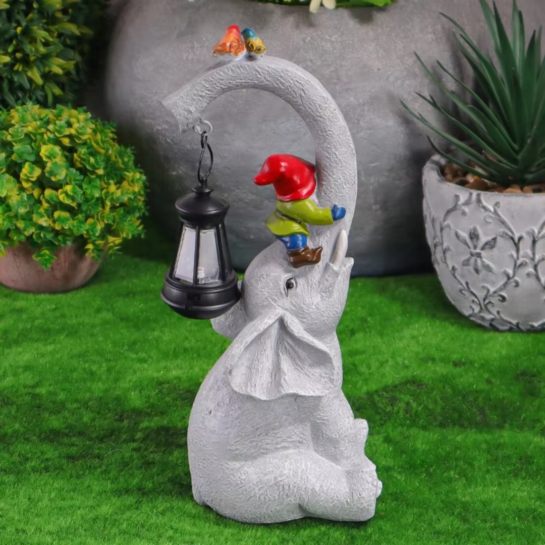Solar Elephant Garden Lantern
