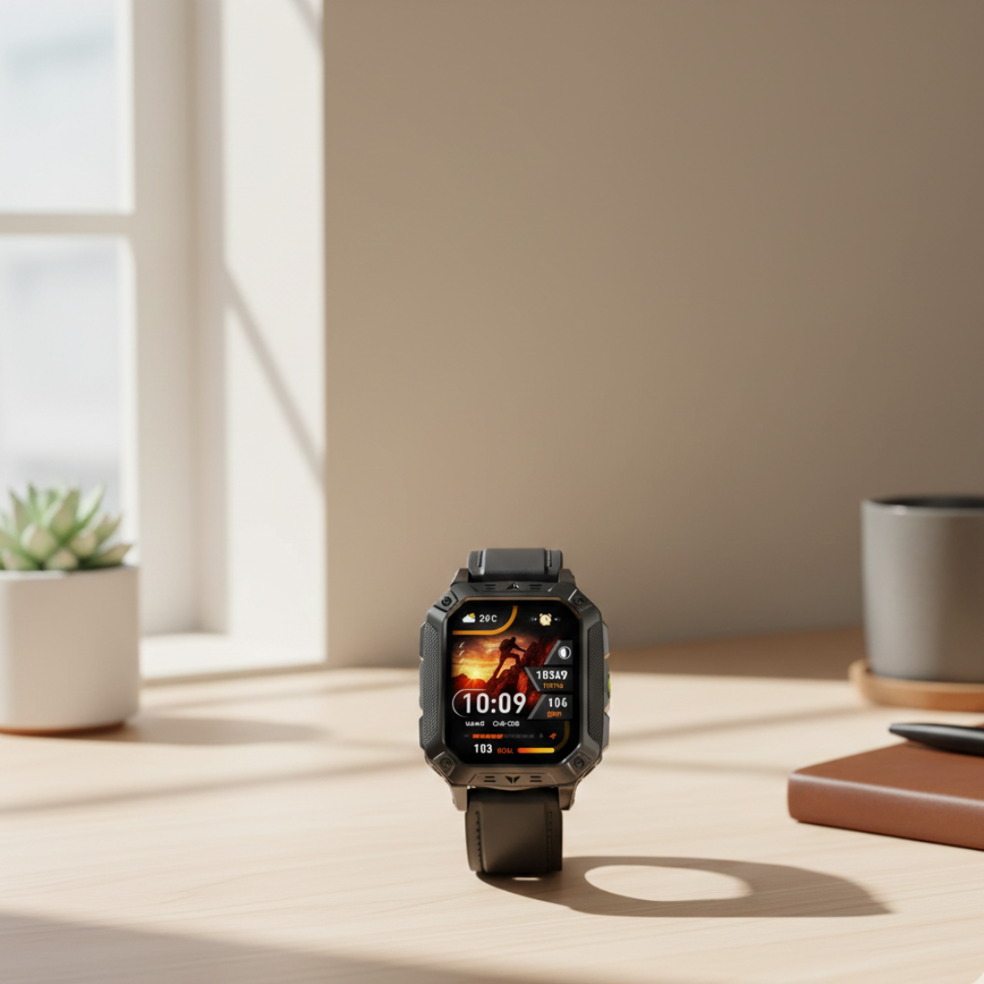 Outdoor Fitness Smartwatch with AMOLED Display – Waterproof Activity Tracker