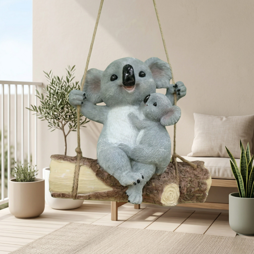 Koala Garden Swing Figurine
