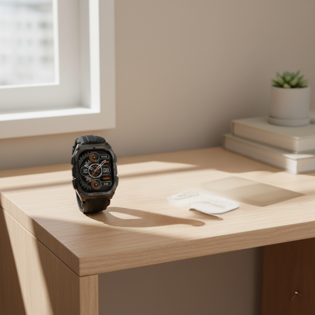 Military GPS Smartwatch – Rugged Outdoor Watch with AMOLED Display