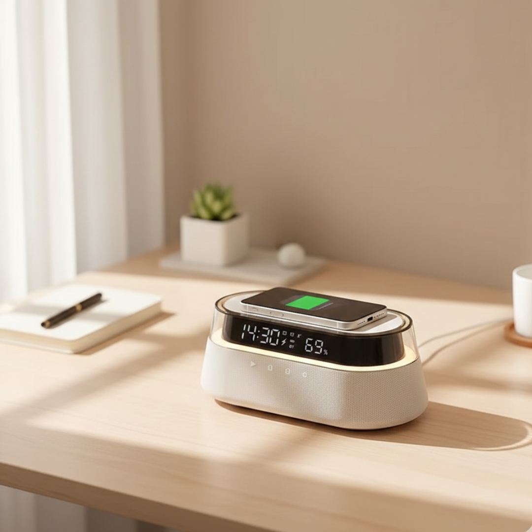 Smart Alarm Clock with Bluetooth Speaker