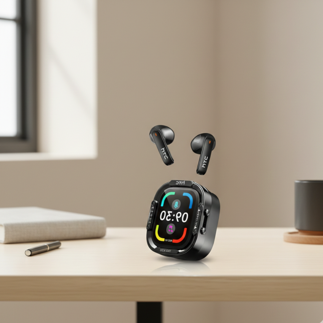 Wireless Earbuds with Touchscreen Case