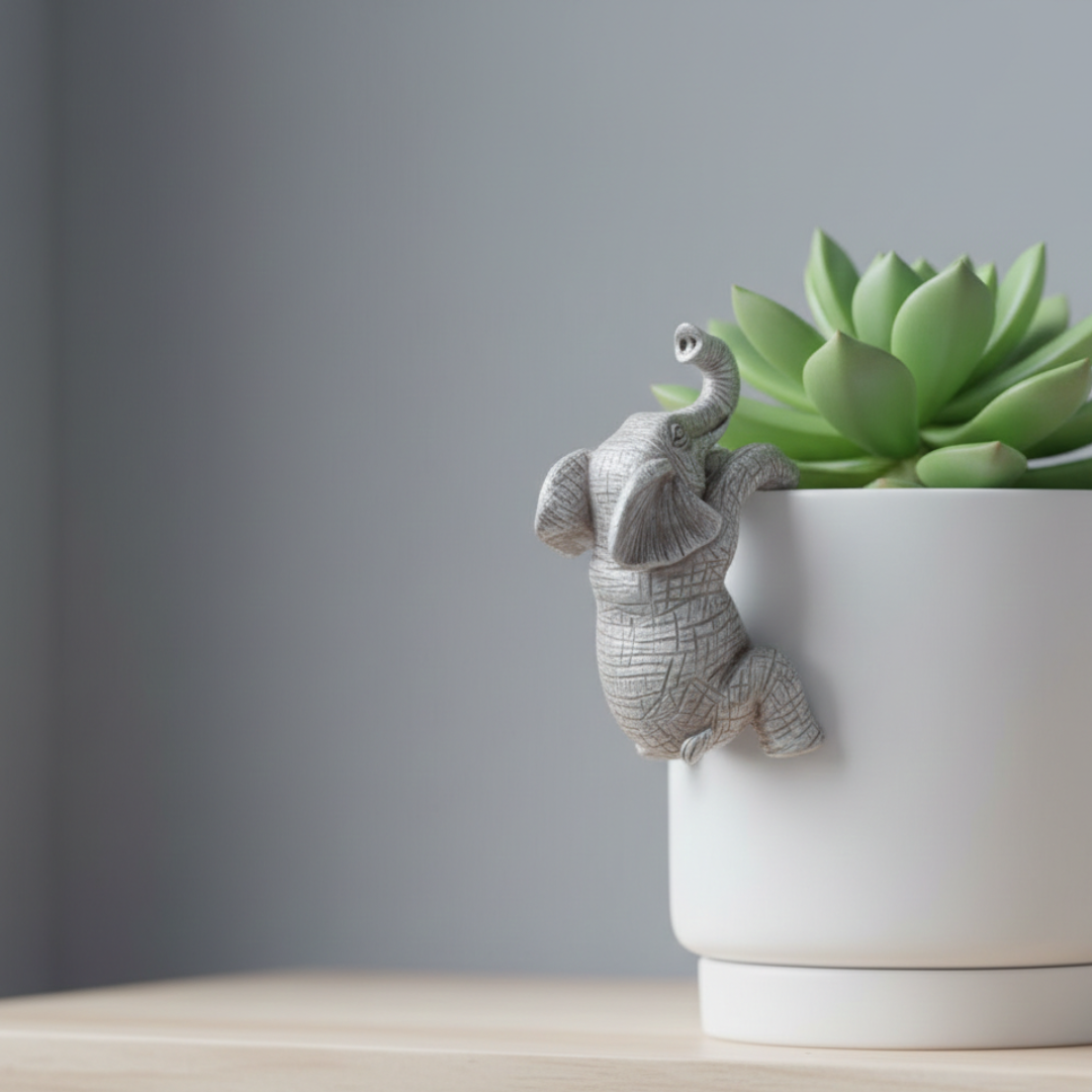 Elephant Climbing Wall Sculpture