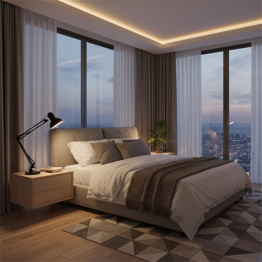 Adjustable Desk Lamp with Swing Arm – Modern Table Lamp for Office, Study & Bedroom